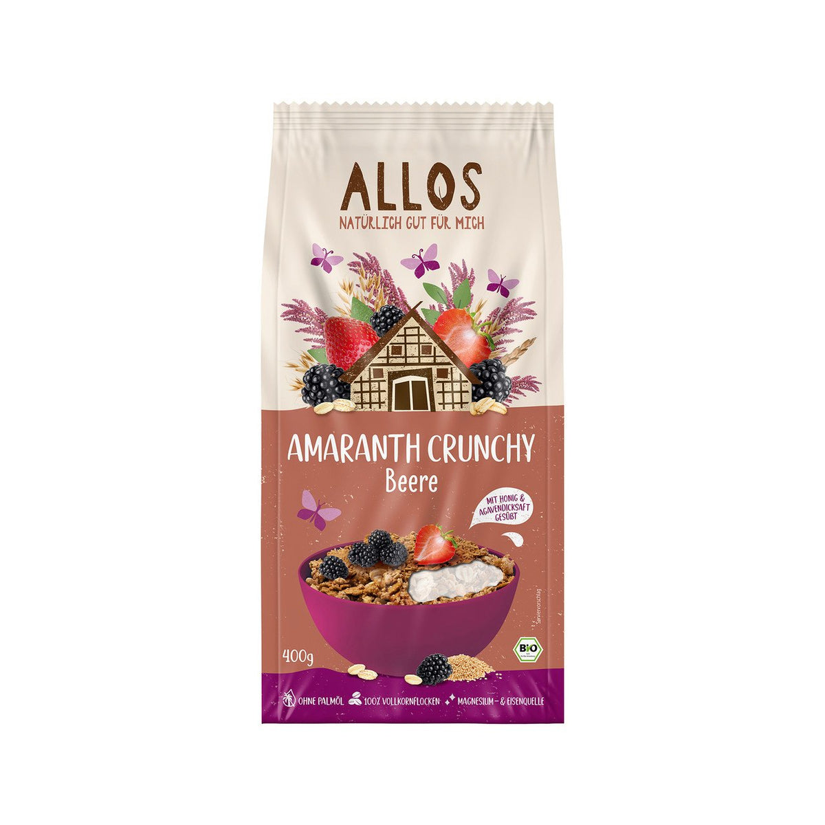 Allos Amaranth Crunchy Beerenfrucht, 400 g