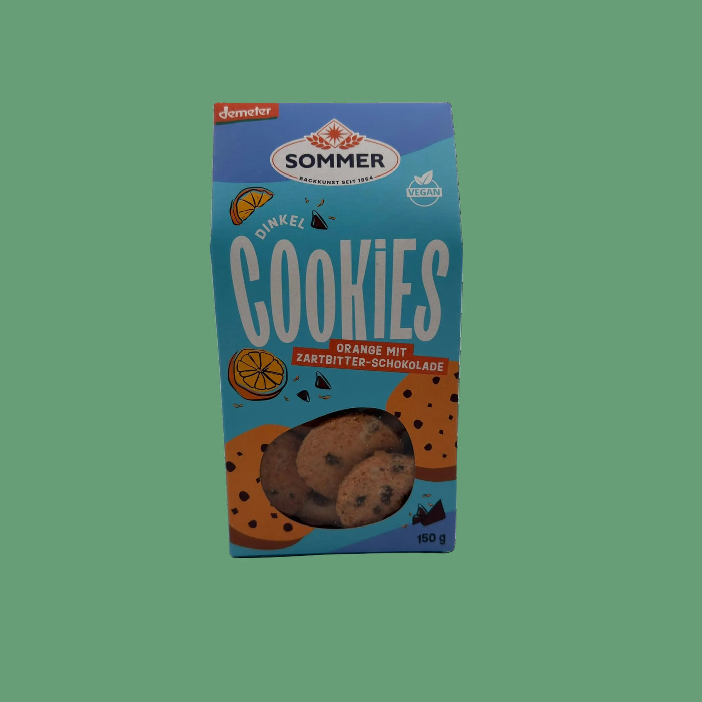 Sommer Dinkel Cookies Orange Zartbitter