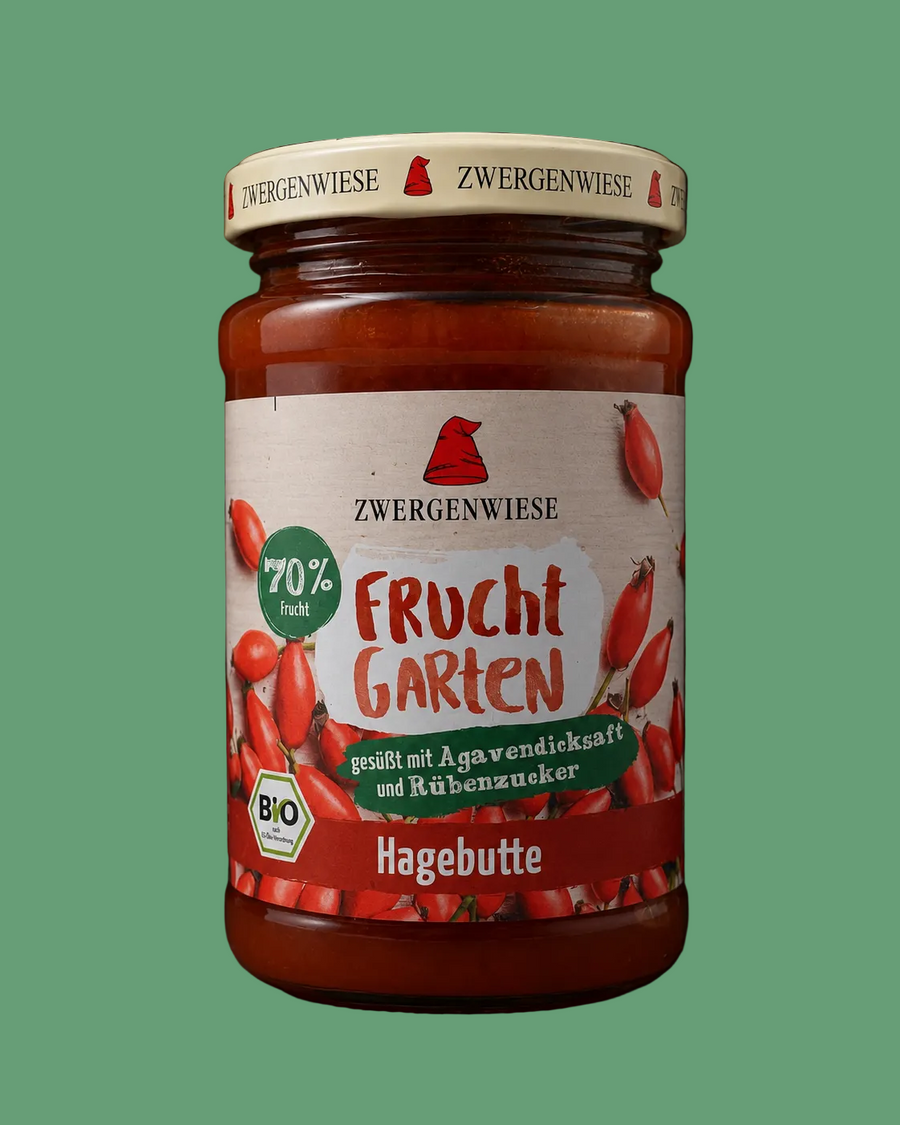 Zwergenwiese Fruchtgarten Hagebutte