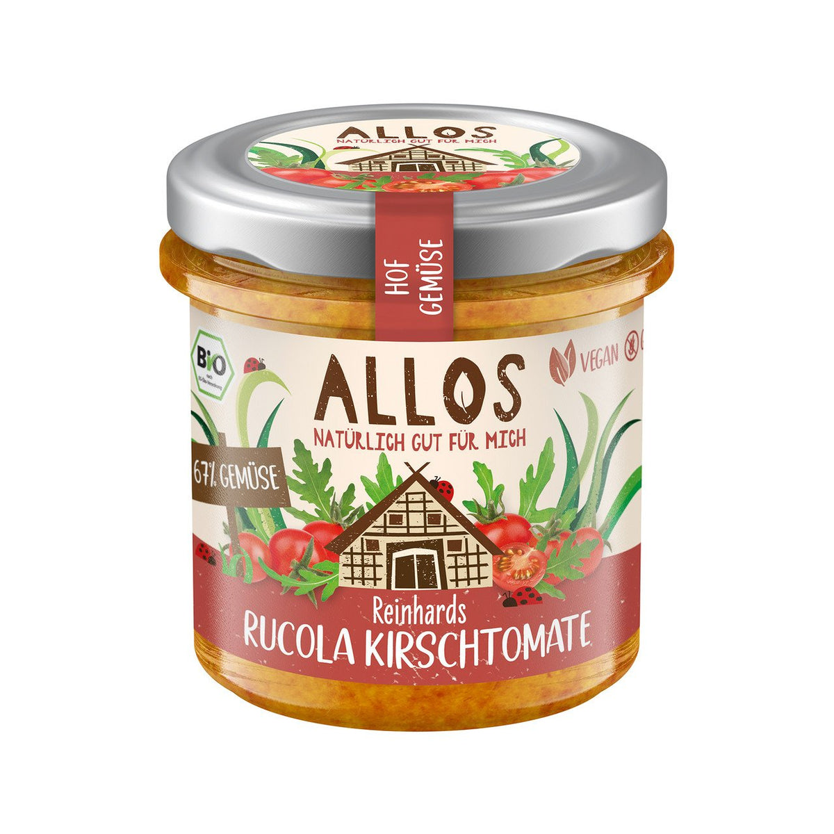 Allos Hofgemüse Reinhards Rucola & Kirschtomate, 135 g