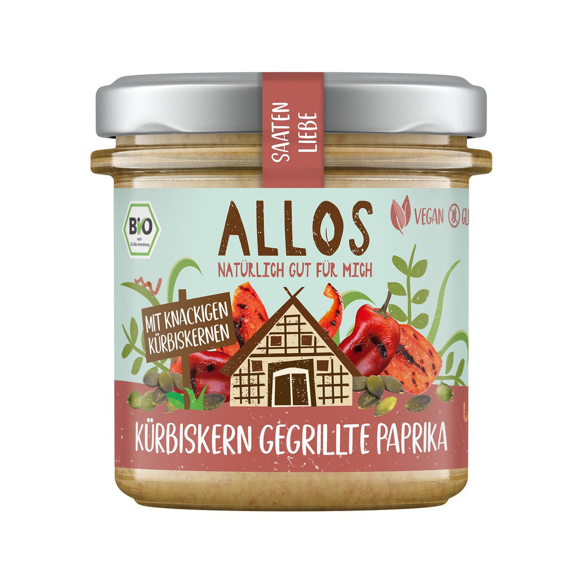 Allos Saatenliebe Kürbiskern & gegrillte Paprika, 135 g