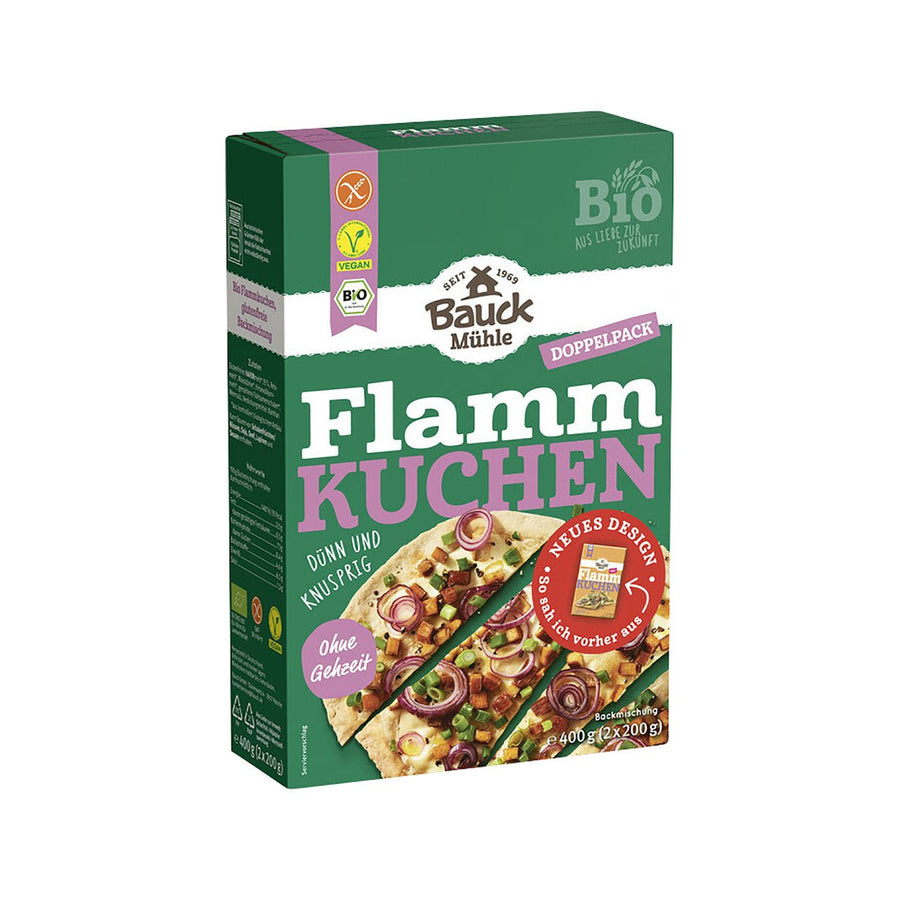 Bauck Mühle Flammkuchen-Backmischung, glutenfrei, 2 × 200 g (400 g)