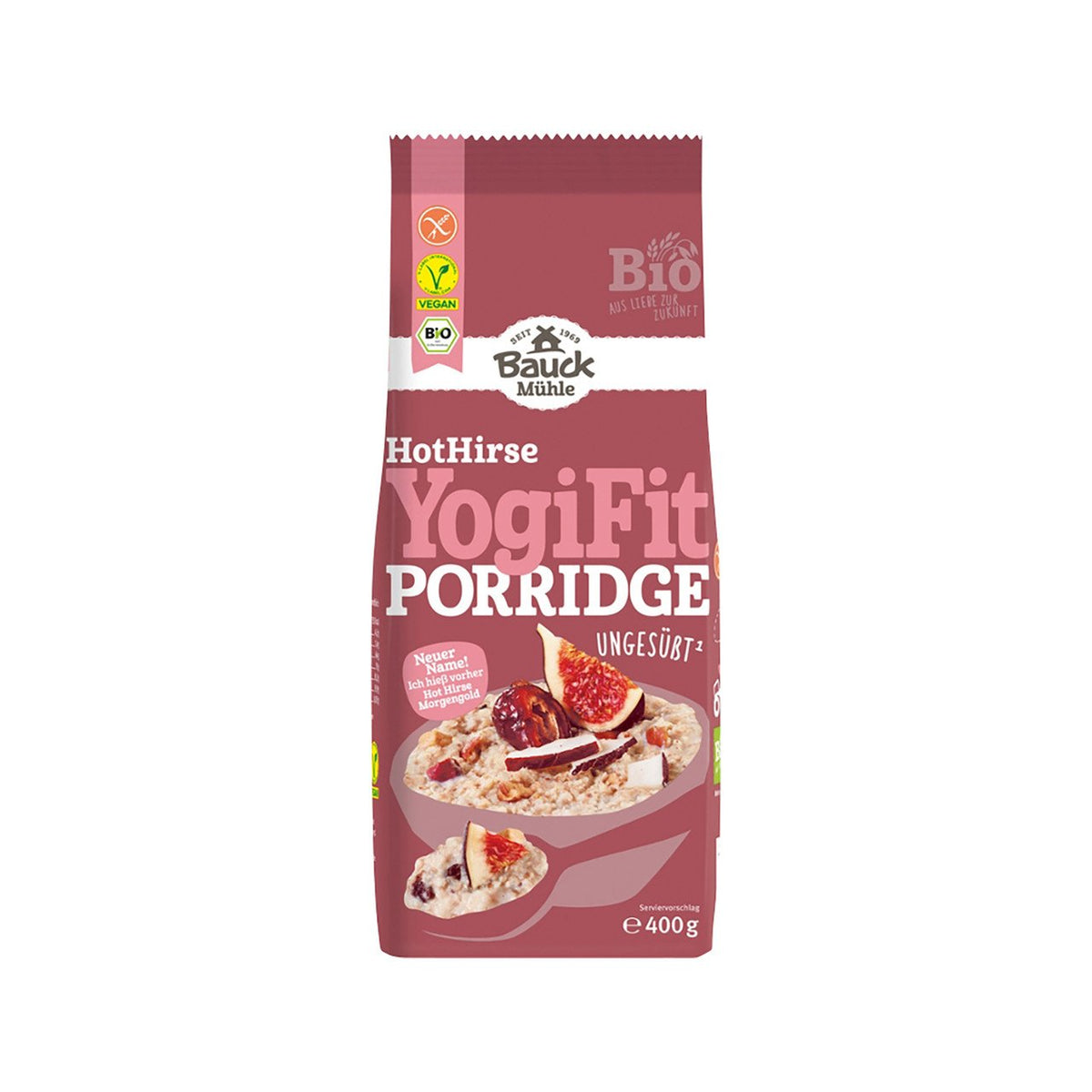 Bauck Mühle Hot Hirse YogiFit Porridge, glutenfrei, 400 g