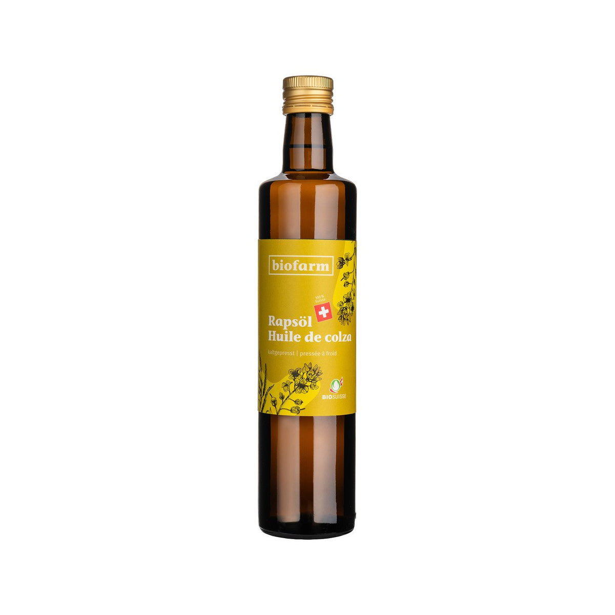 Biofarm Rapsöl aus der Schweiz, kaltgepresst, 500 ml