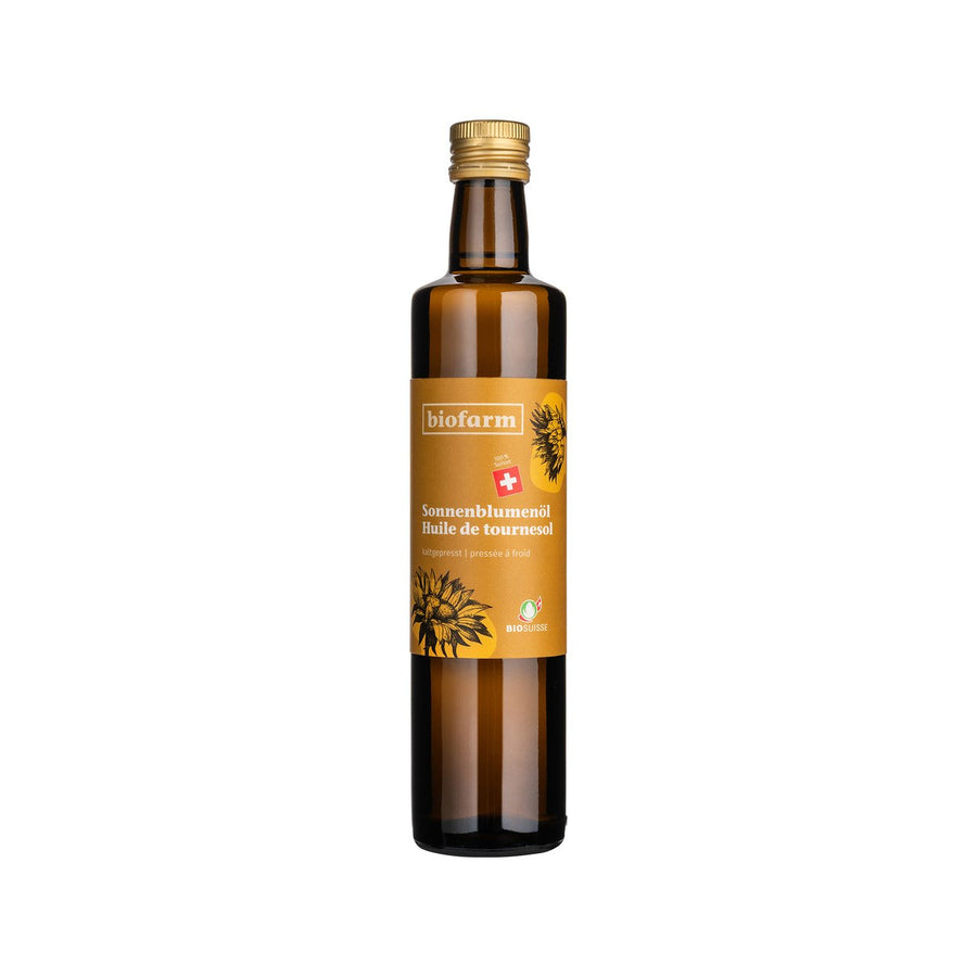 Biofarm Sonnenblumenöl aus der Schweiz, kaltgepresst, 500 ml