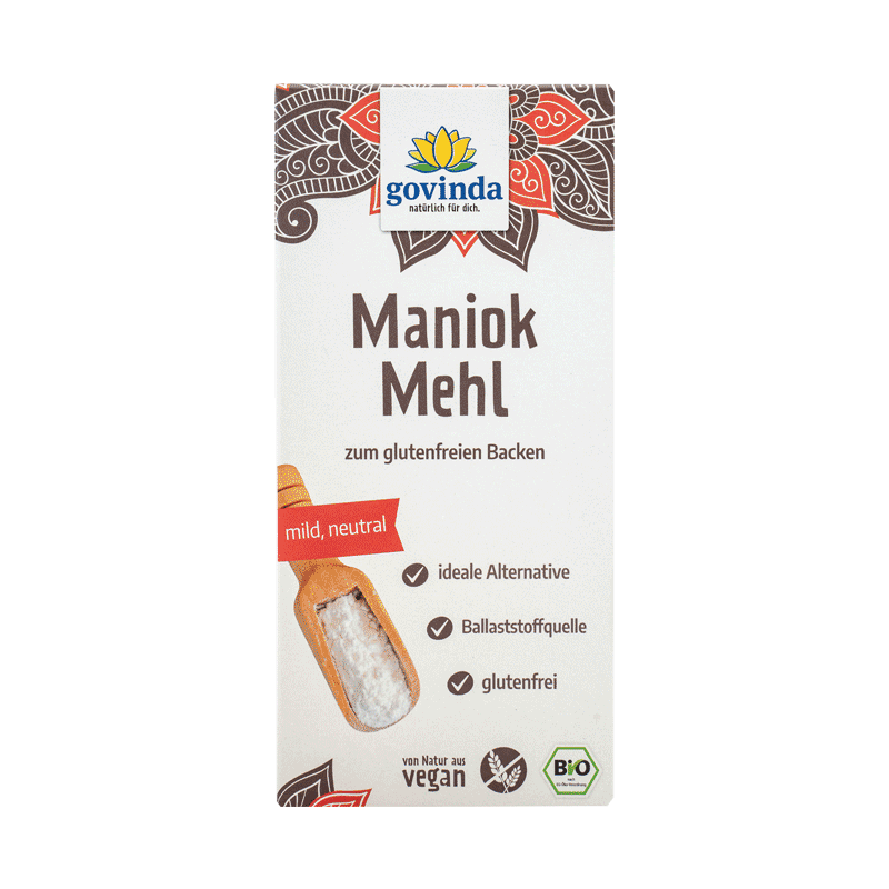 Govinda Maniokmehl, 450 g – Originalverpackung