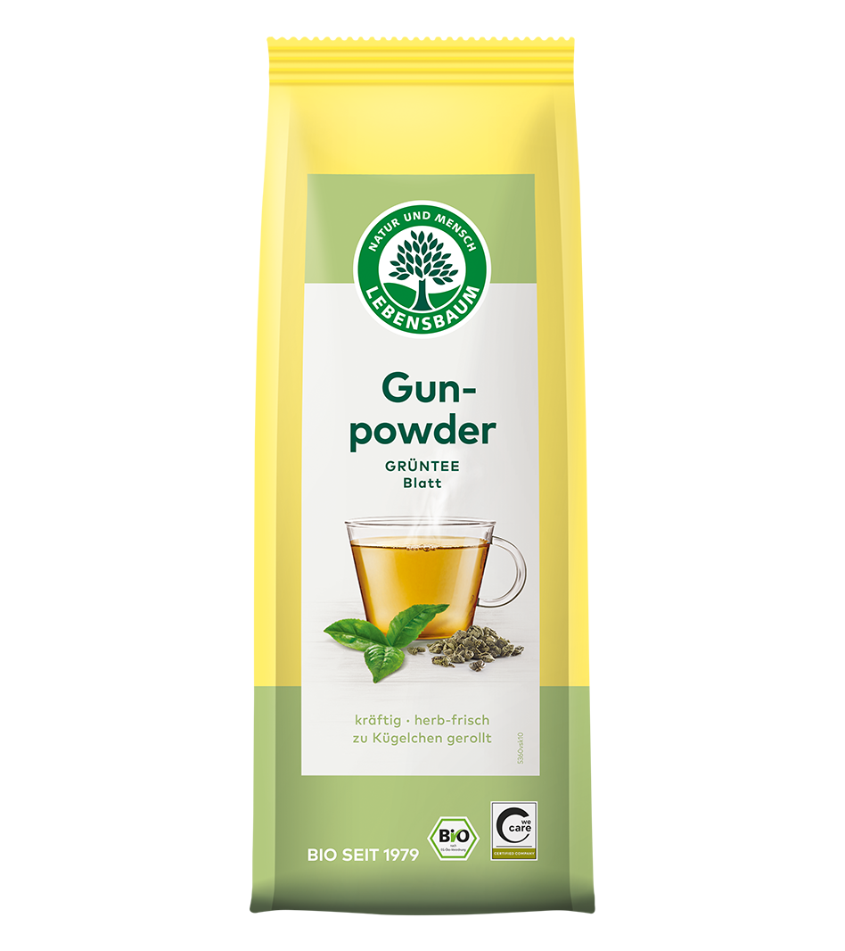 Lebensbaum Gunpowder Blatt Grüntee, lose, 100 g