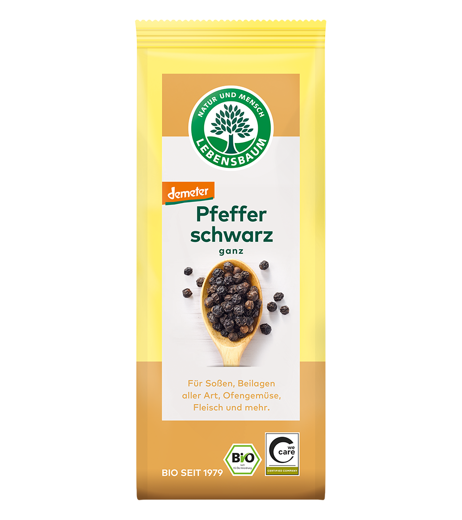 Lebensbaum Pfeffer schwarz ganz, 50 g
