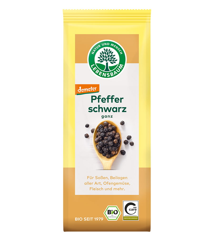 Lebensbaum Pfeffer schwarz ganz, 50 g