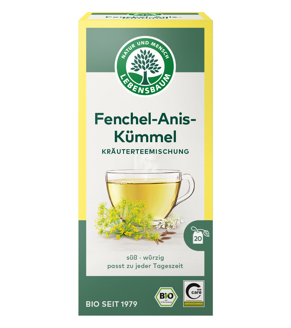 Lebensbaum Fenchel-Anis-Kümmel Kräutertee, 20 × 2,5 g
