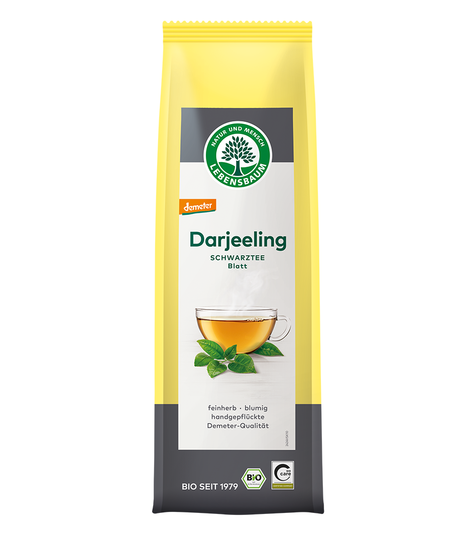 Lebensbaum Darjeeling Blatt Schwarztee, lose, 75 g