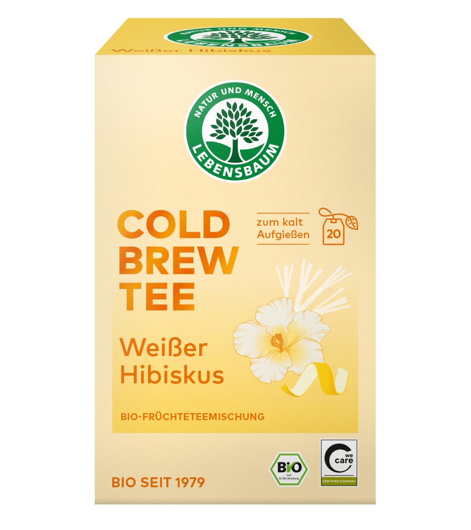 Lebensbaum Cold Brew Weisser Hibiskus, 20 × 2 g