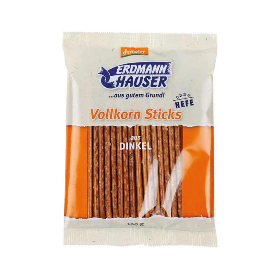 Erdmannhauser Dinkel Vollkorn Sticks, 100 g – Originalverpackung