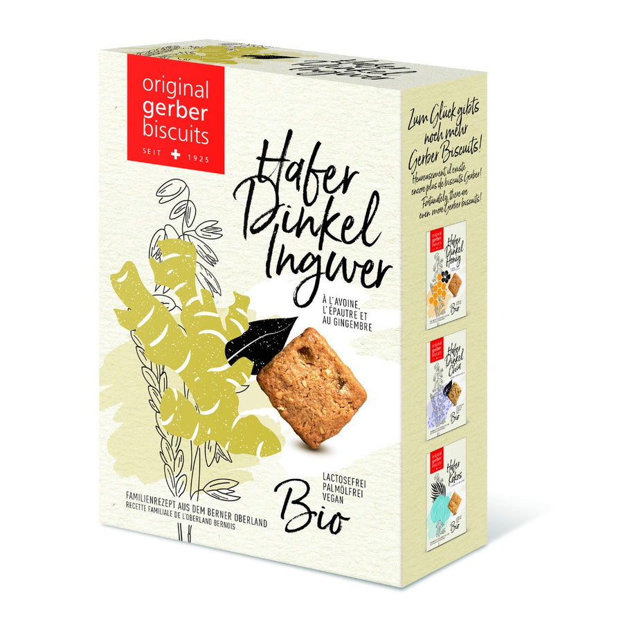 Gerber Biscuits Hafer Dinkel Ingwer Biscuits, 2 × 80 g – Originalverpackung