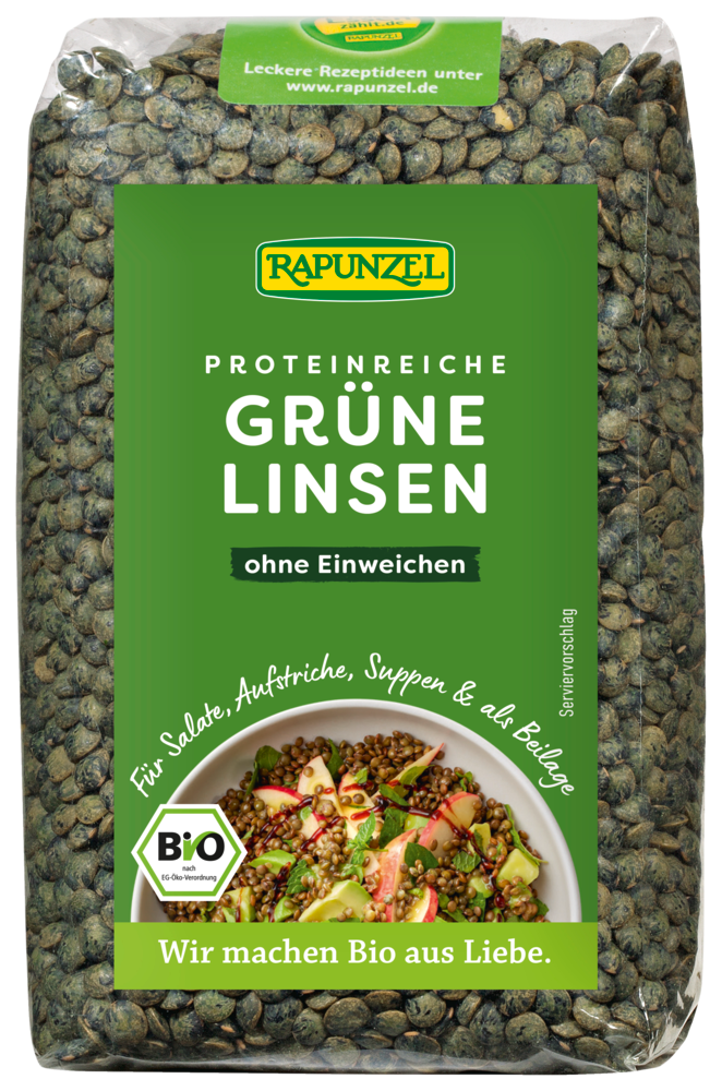 Rapunzel Linsen grün, 500 g