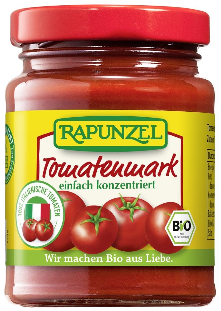 Rapunzel Tomatenmark, einfach konzentriert, Glas, 100 g