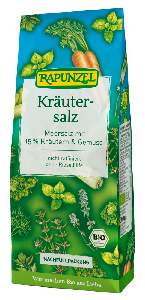 Rapunzel Kräutersalz mit 15% Kräutern und Gemüse, 500 g