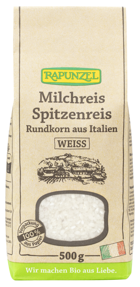 Rapunzel Milchreis Spitzenreis Rundkorn weiß, 500 g