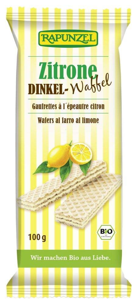 Rapunzel Dinkel-Waffeln Zitrone, 100 g