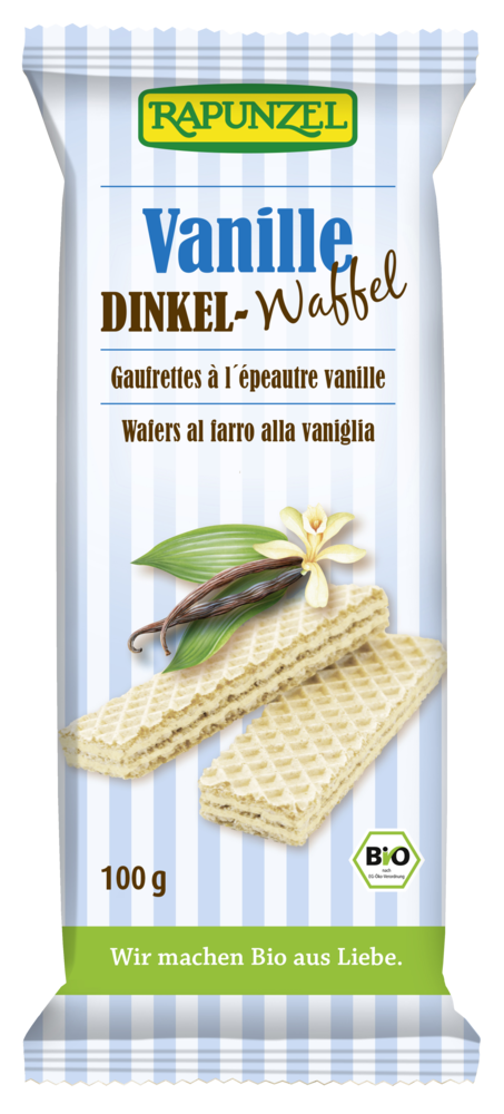 Rapunzel Dinkel-Waffeln Vanille, 100 g