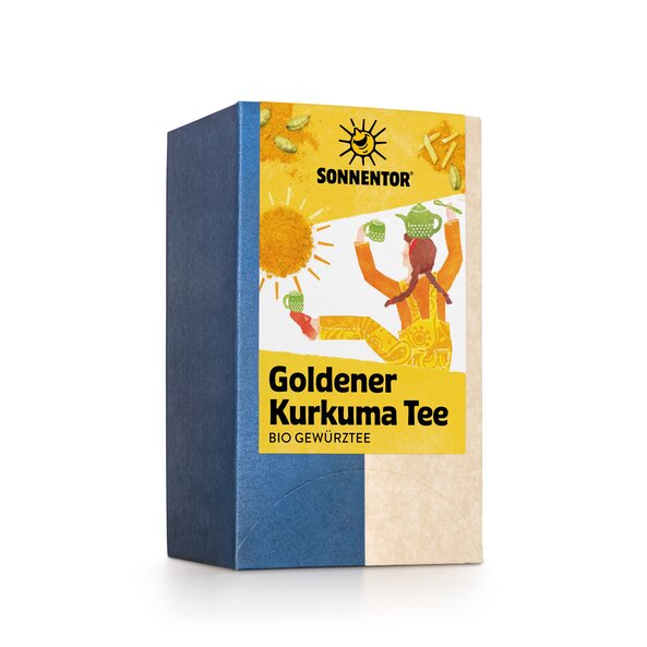 Sonnentor Goldener Kurkuma-Tee, Teebeutel, 18 Teebeutel à 2 g (36 g)