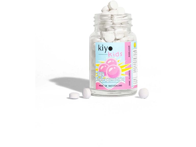 Kiyo Zahnpasta Tabs Kids Bubblegum ohne Fluorid – Originalprodukt